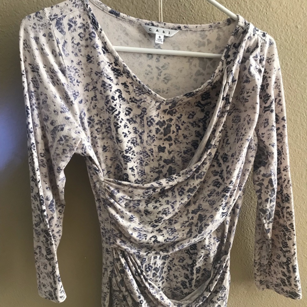 Women’s CAbi Small Double Drape 3/4 sleeve blouse